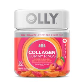 OLLY Collagen Gummy Rings Supplement, Supports Skin Elasticity, 2.5g Collagen, 30 Count - OLLY