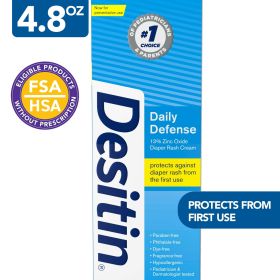 Desitin Daily Defense Baby Diaper Rash Cream with Zinc Oxide, 4.8 oz - Desitin