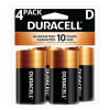 Duracell 1.5V Coppertop Alkaline D Batteries, 4 Pack - Duracell