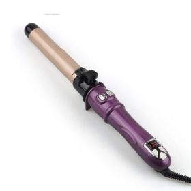 LCD Temperature Controlled Automatic Hair Curler - Purple