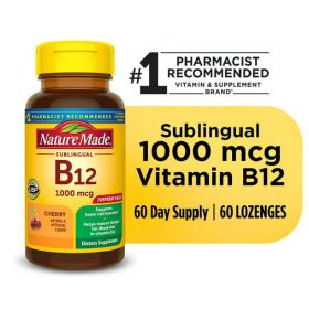 Nature Made Vitamin B12 Sublingual Sugar Free Micro-Lozenges;  1000 mcg;  60 Count - Nature Made