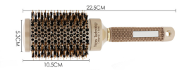 Round Brush SUPRENT Round Brush With Natural Boar Bristles,Nano Thermic Ceramic Coating & Ionic Roller Hairbrush For Blow Drying, Curling&St - Medium