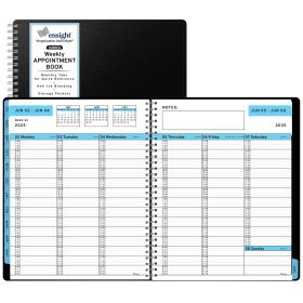 2024 2025 Appointment Book Planner 8.5x11 inch Large Tabbed Daily Hourly Weekly Academic Planner Calendar Schedule Book 15 Minute time Slots Business