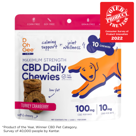 D Oh Gee CBD Daily Turkey Chewies 100mg CBD Per Bag (10 count) - 100mg