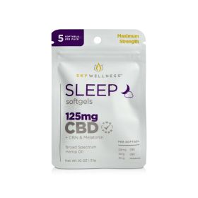 Sky Wellness CBD Sleep Softgels 125mg 5ct + CBN + Melatonin - 125mg