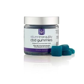 Allure Tranquility Sleep CBD Gummies 25 mg CBD, 10 mg melatonin, 9 mg multi-vitamin per dose, a great sleep aide - Allure Tranquility Sleep CBD Gummie