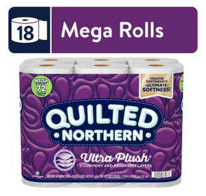 Quilted Northern Ultra Plush Toilet Paper, 18 Mega Rolls - Quilted Northern