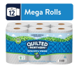 Quilted Northern Ultra Soft & Strong Toilet Paper, 12 Mega Rolls - Quilted Northern