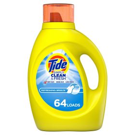 Tide Simply Refreshing Breeze Liquid Laundry Detergent;  92 fl oz 64 Loads - Tide