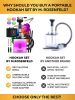 Hookah 2 Hose Hookah Set YADO Square Hookah To Go with Hookah Charcoal Holder Heat Management Device and Black Silicone Hookah Bowl Set and Bag for Sh