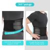 Back Brace For Lower Back Pain Relief, Lumbar Support Belt For Men And Women With 5 Lumbar Pads L - Black