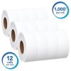 Scott Essential 100% Recycled Fiber JRT Bathroom Tissue for Business, Septic Safe, 2-Ply, White, 1000 ft, 12 Rolls/Carton - Scott