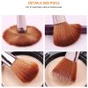 Maange 18 PCs Soft Fluffy Makeup Brushes Set for cosmetics Foundation Blush Powder Eyeshadow Kabuki Blending Makeup brush beauty - 18 makeup brushes p