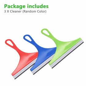 3X Glass Window Wiper Cleaner Squeegee Shower Screen Mirror Home Car Blade Brush Simple Green Car Glass Window Cleaner Wiper Cleaner Household Cleanin