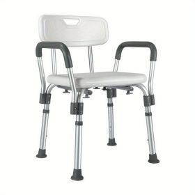 Shower Chair for Inside Shower - Heavy Duty Shower Seat with Back - Shower Chair for Bathtub with Arms for Handicap - Shower Seats for Elderly - Showe