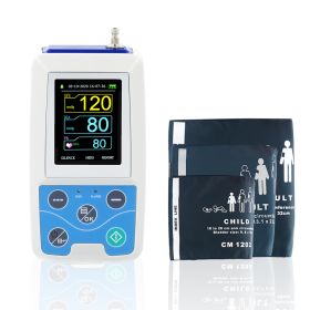 Arm Ambulatory Blood Pressure Monitor 24hours NIBP Holter CONTEC ABPM50+ Adult,Child ,Large ,3 Cuffs, Free PC Software (Color: With 3 Cuffs)